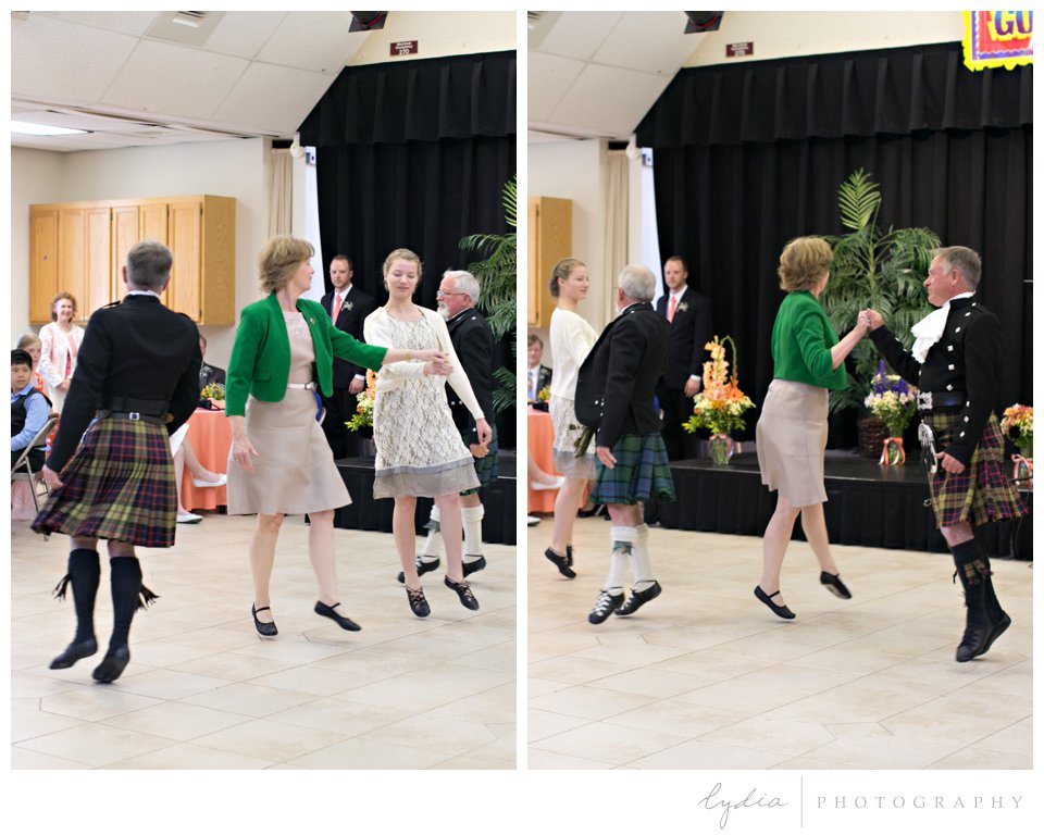 Scottish dancers at ethereal wedding in Santa Rosa, California