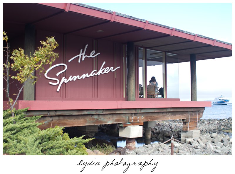Restaurant at elegant Sausalito, California wedding at The Spinnaker