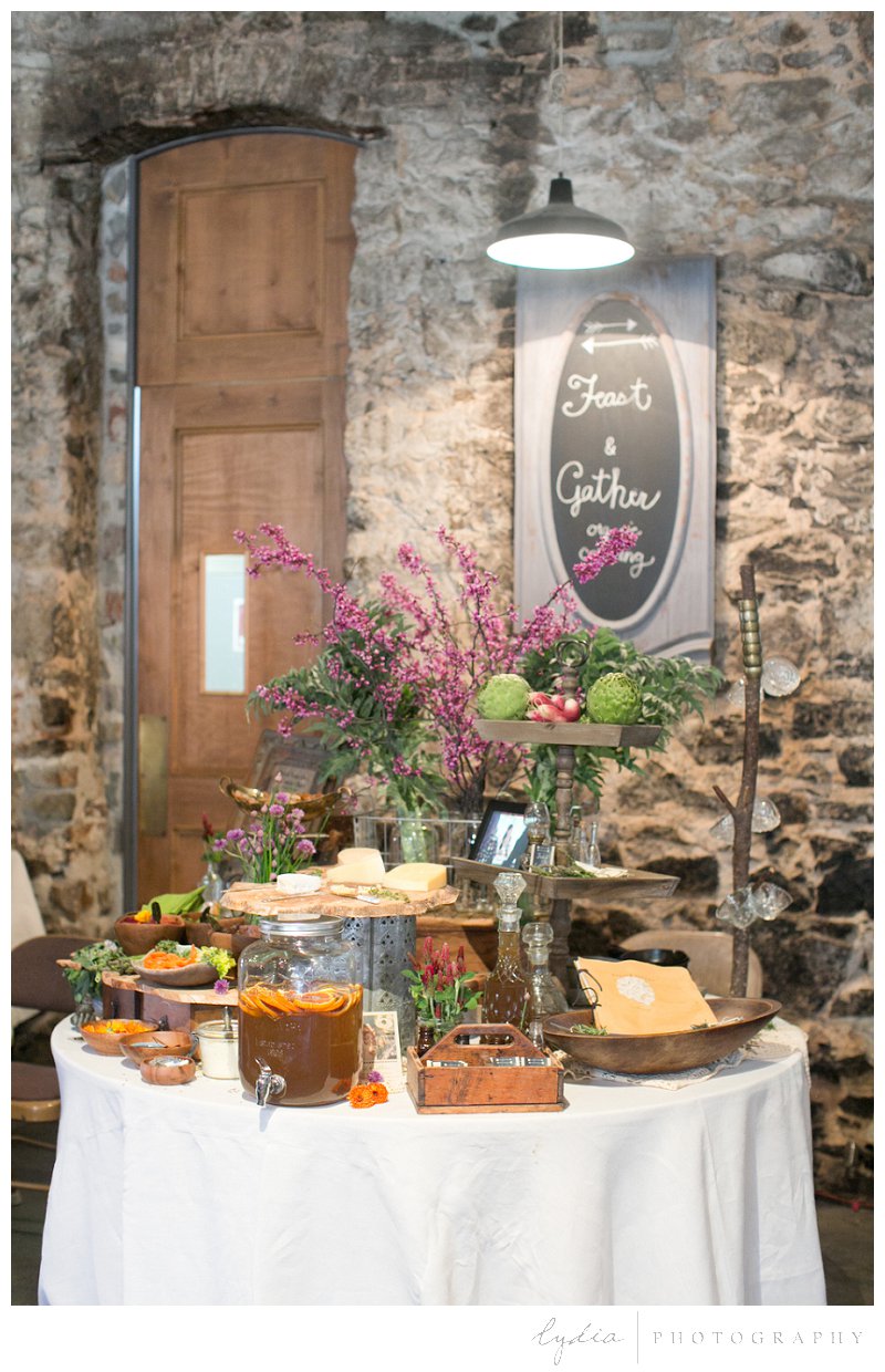 Wedding reception feast banquet table spread