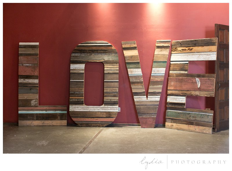 Reclaimed barn wood vintage love letters