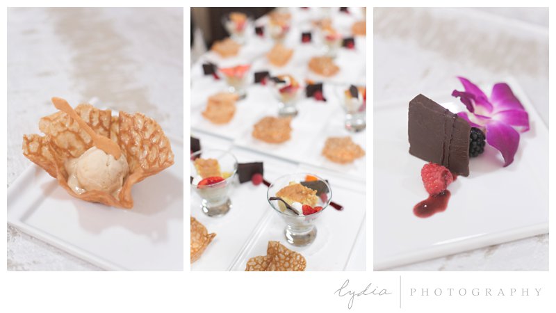 Dessert for anniversary portraits at Foothills Event Center