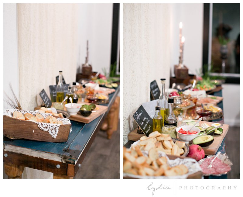 Crostini bar for 30th birthday party in Grass Valley, California