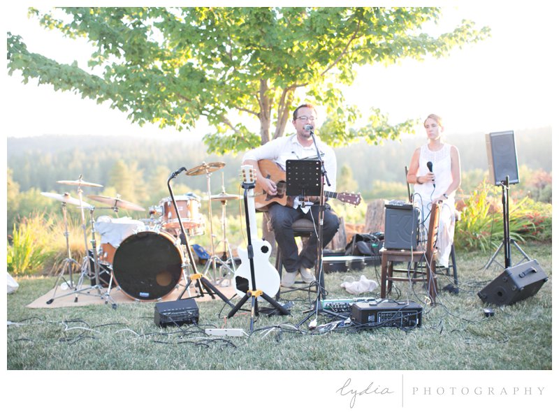 Wedding band for a vintage wedding at Lucchesi Vineyards in Grass Valley, California.
