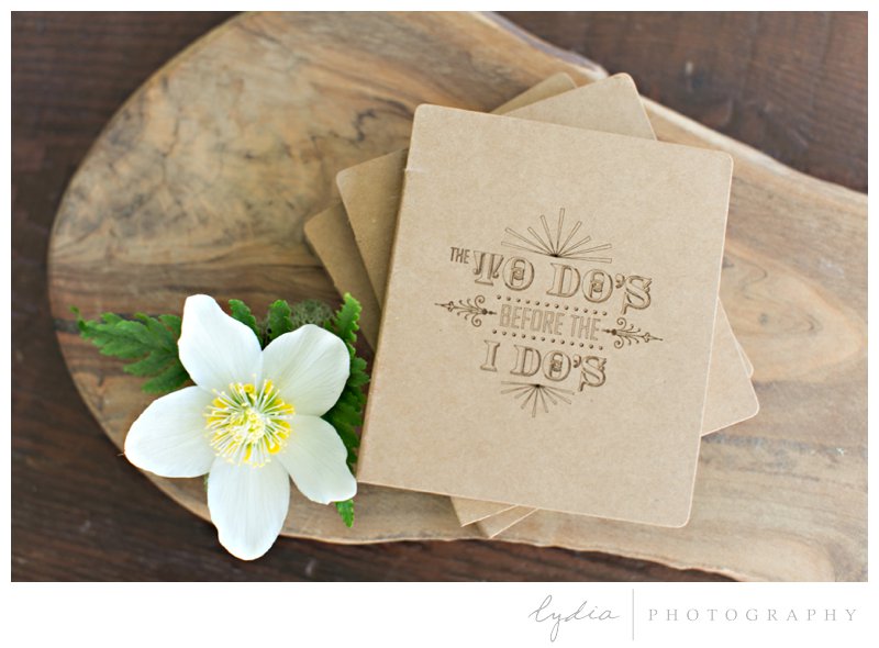 Paperie notepad for Wedding florist in Grass Valley, California.