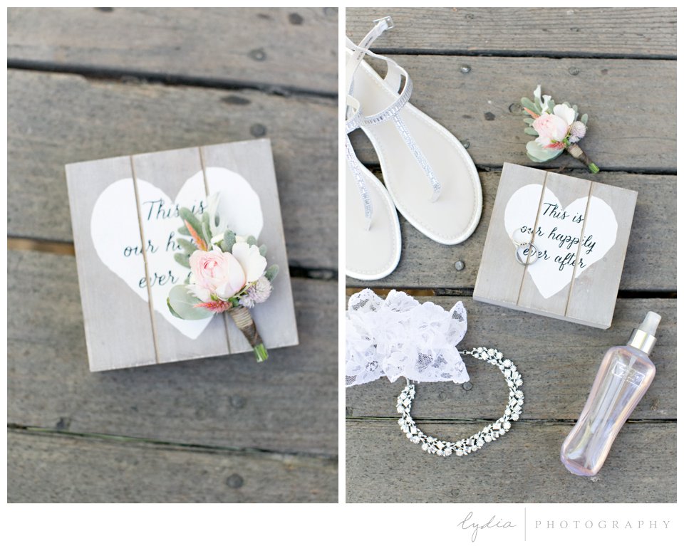 Bridal accessories at Northern Queen Inn Wedding in Nevada City, California.