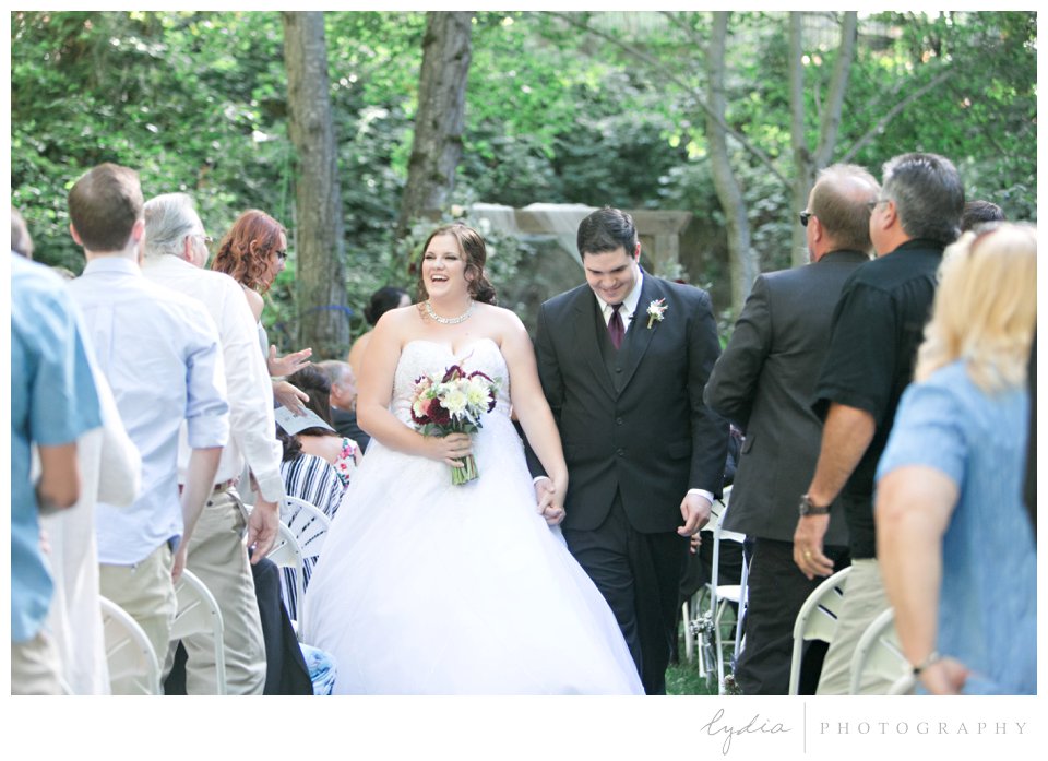 Bride and groom married at Northern Queen Inn Wedding in Nevada City, California.